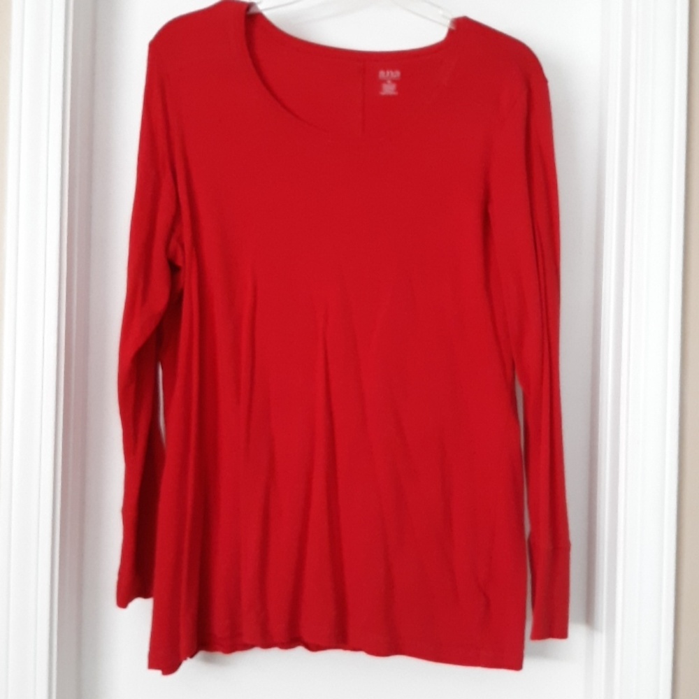 a.n.a. red long sleeve tshirt